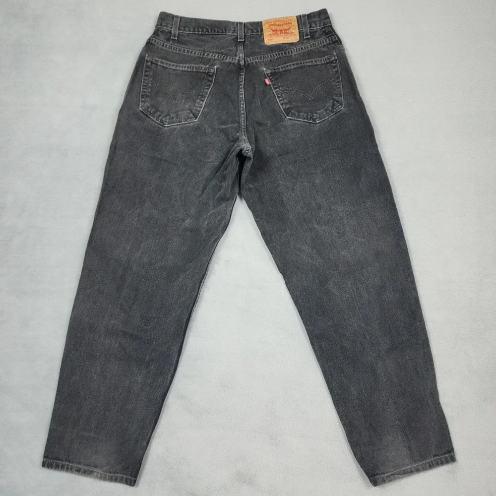 Vintage Levis 560 Loose Fit Jeans Mens Size 34x30 Black Baggy Tapered Denim Y2K